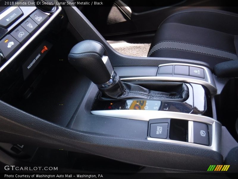 Lunar Silver Metallic / Black 2018 Honda Civic EX Sedan