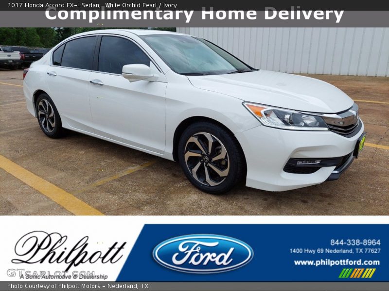 White Orchid Pearl / Ivory 2017 Honda Accord EX-L Sedan