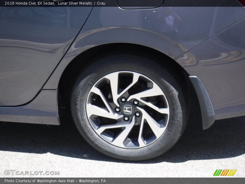Lunar Silver Metallic / Gray 2018 Honda Civic EX Sedan