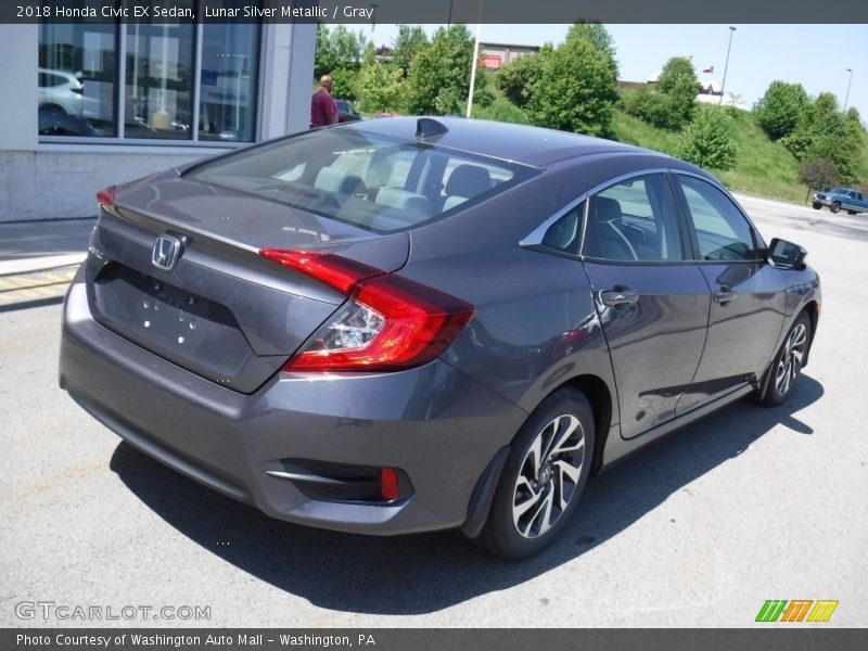 Lunar Silver Metallic / Gray 2018 Honda Civic EX Sedan