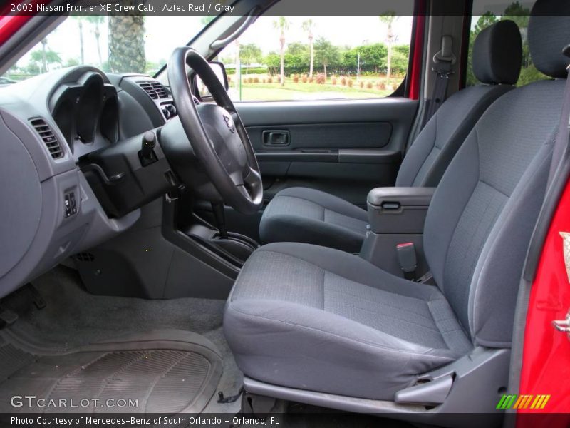 Aztec Red / Gray 2002 Nissan Frontier XE Crew Cab