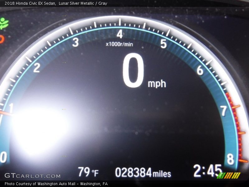 Lunar Silver Metallic / Gray 2018 Honda Civic EX Sedan