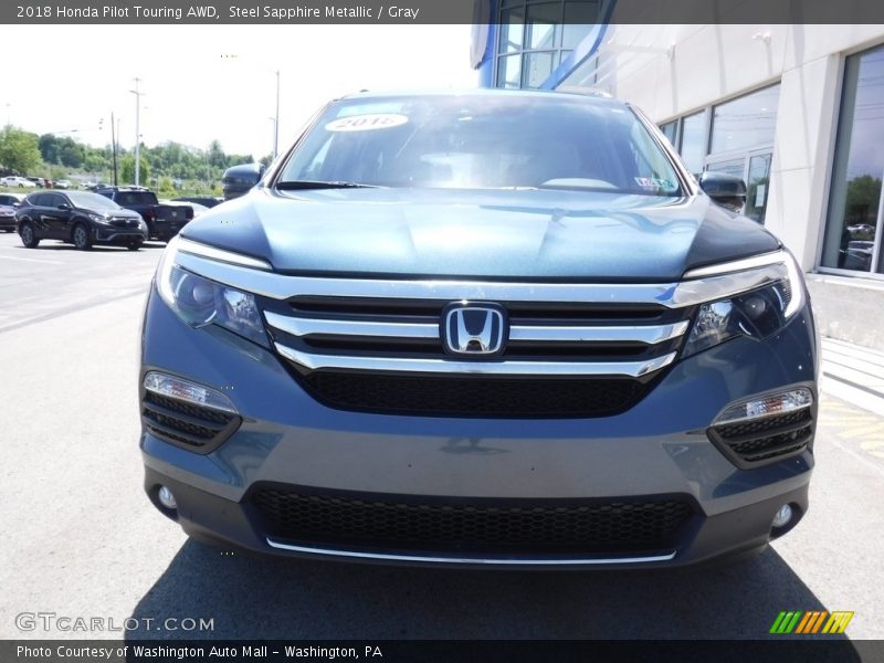 Steel Sapphire Metallic / Gray 2018 Honda Pilot Touring AWD