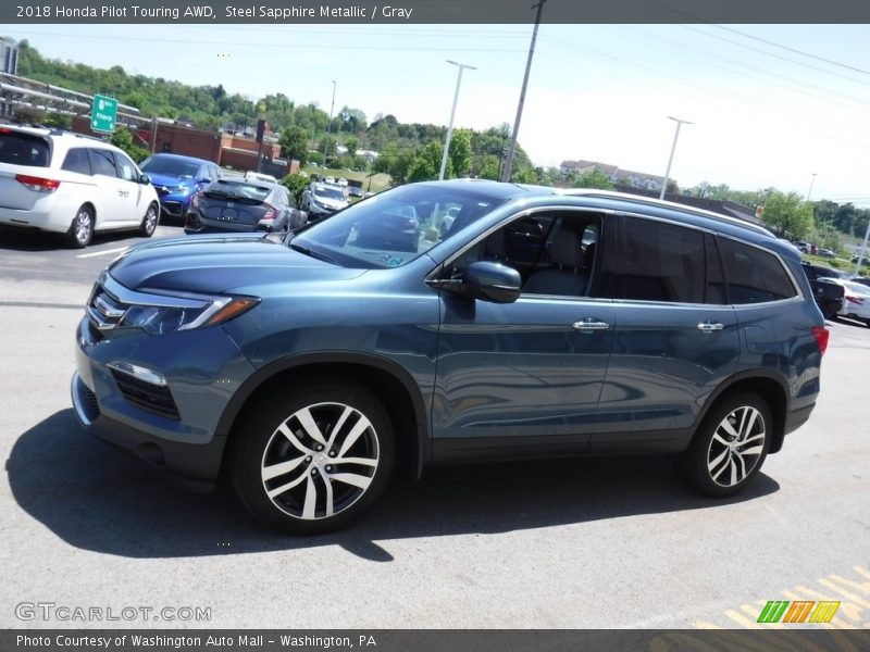 Steel Sapphire Metallic / Gray 2018 Honda Pilot Touring AWD