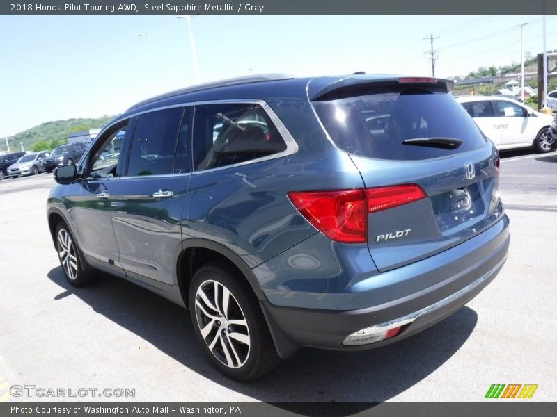 Steel Sapphire Metallic / Gray 2018 Honda Pilot Touring AWD
