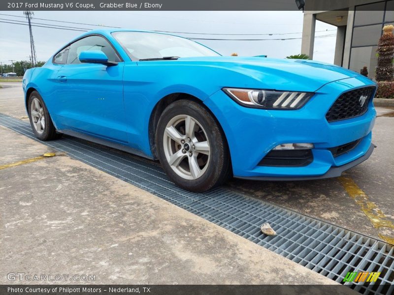 Grabber Blue / Ebony 2017 Ford Mustang V6 Coupe