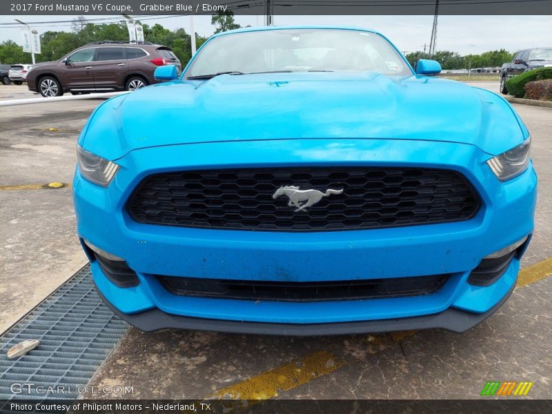 Grabber Blue / Ebony 2017 Ford Mustang V6 Coupe
