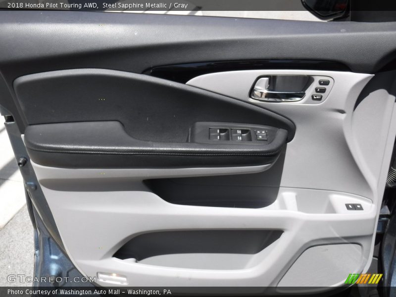 Steel Sapphire Metallic / Gray 2018 Honda Pilot Touring AWD