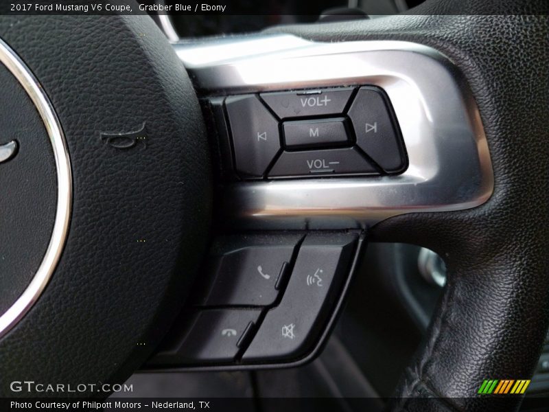 Grabber Blue / Ebony 2017 Ford Mustang V6 Coupe