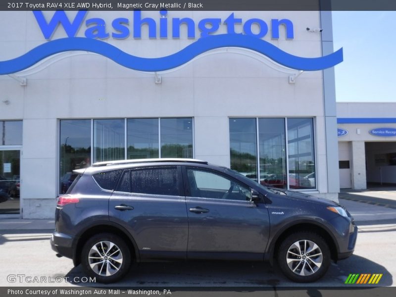Magnetic Gray Metallic / Black 2017 Toyota RAV4 XLE AWD Hybrid