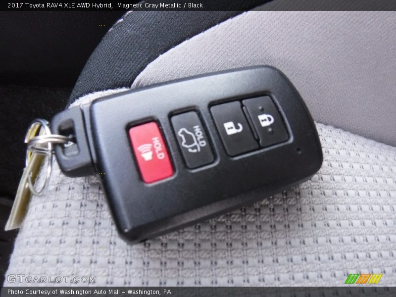 Magnetic Gray Metallic / Black 2017 Toyota RAV4 XLE AWD Hybrid