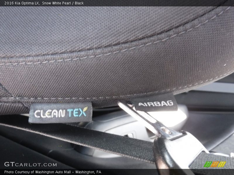 Snow White Pearl / Black 2016 Kia Optima LX