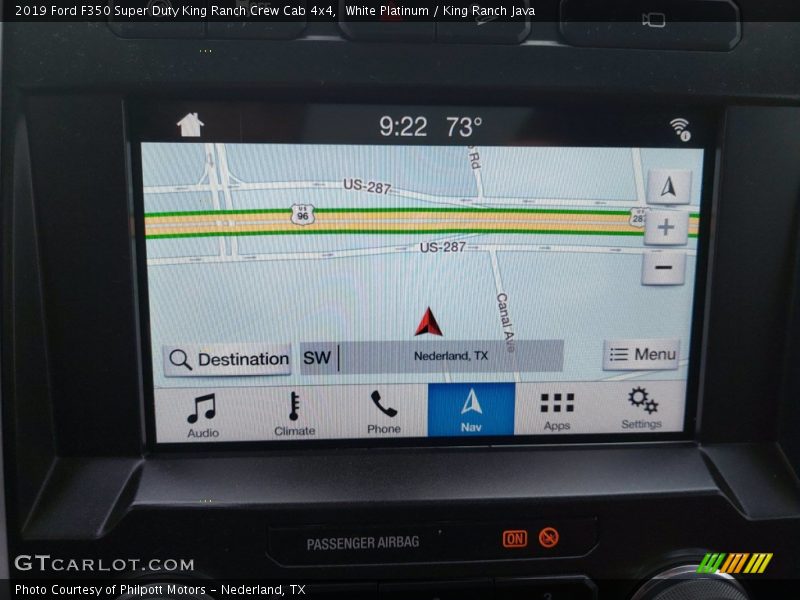 Navigation of 2019 F350 Super Duty King Ranch Crew Cab 4x4