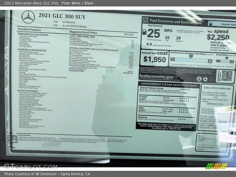 Polar White / Black 2021 Mercedes-Benz GLC 300