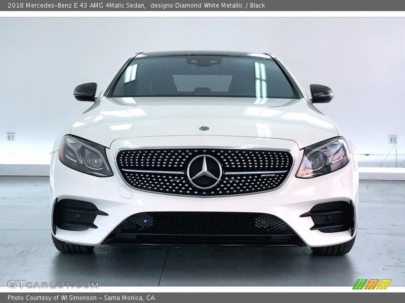 designo Diamond White Metallic / Black 2018 Mercedes-Benz E 43 AMG 4Matic Sedan