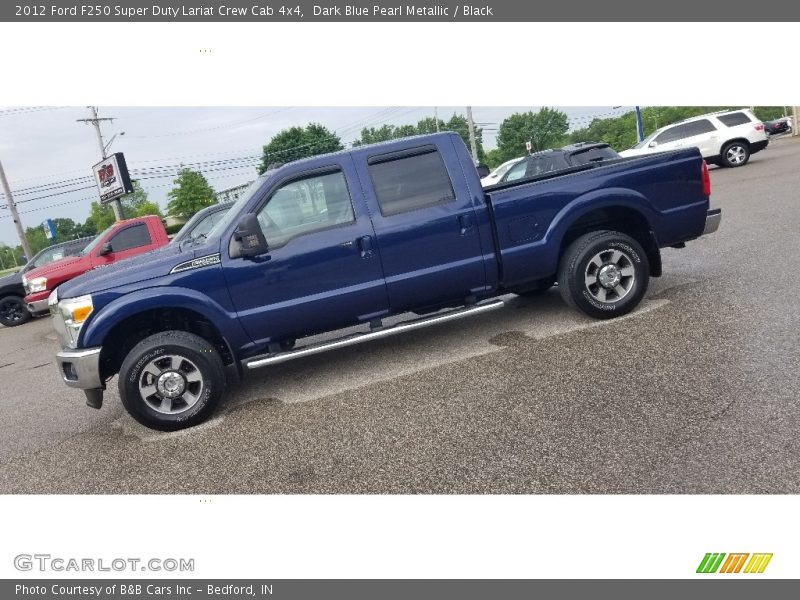 Dark Blue Pearl Metallic / Black 2012 Ford F250 Super Duty Lariat Crew Cab 4x4
