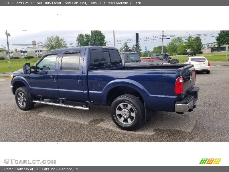 Dark Blue Pearl Metallic / Black 2012 Ford F250 Super Duty Lariat Crew Cab 4x4