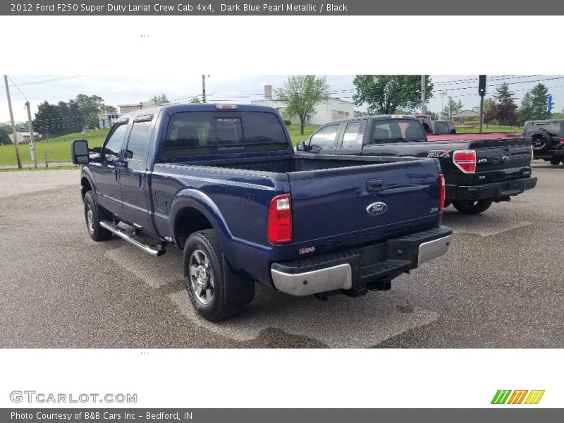 Dark Blue Pearl Metallic / Black 2012 Ford F250 Super Duty Lariat Crew Cab 4x4