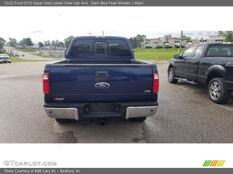 Dark Blue Pearl Metallic / Black 2012 Ford F250 Super Duty Lariat Crew Cab 4x4