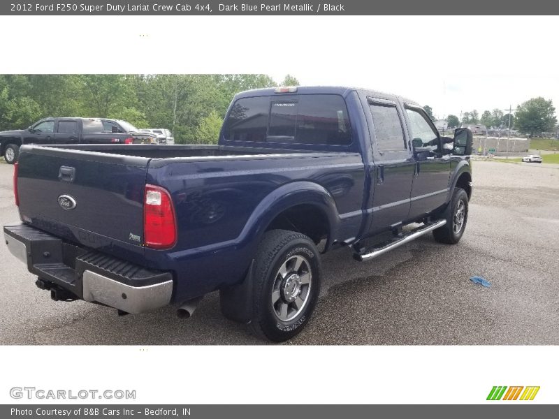 Dark Blue Pearl Metallic / Black 2012 Ford F250 Super Duty Lariat Crew Cab 4x4
