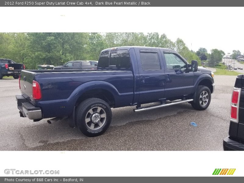 Dark Blue Pearl Metallic / Black 2012 Ford F250 Super Duty Lariat Crew Cab 4x4