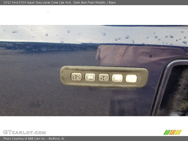 Dark Blue Pearl Metallic / Black 2012 Ford F250 Super Duty Lariat Crew Cab 4x4