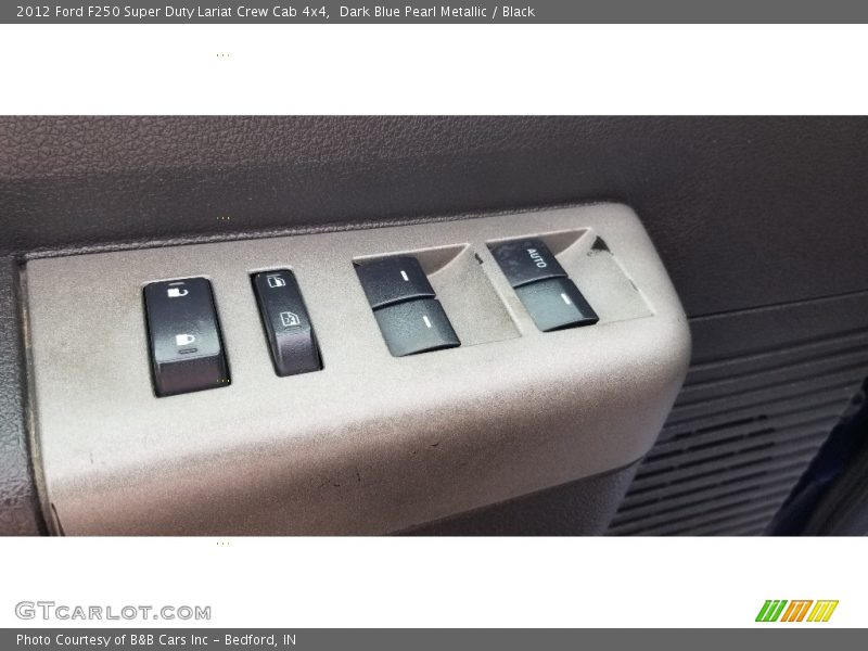 Dark Blue Pearl Metallic / Black 2012 Ford F250 Super Duty Lariat Crew Cab 4x4