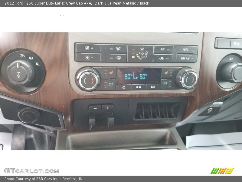 Dark Blue Pearl Metallic / Black 2012 Ford F250 Super Duty Lariat Crew Cab 4x4