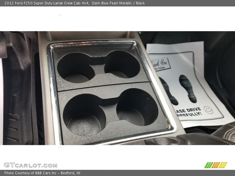 Dark Blue Pearl Metallic / Black 2012 Ford F250 Super Duty Lariat Crew Cab 4x4