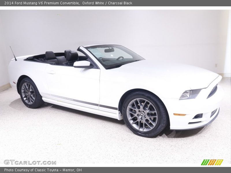Oxford White / Charcoal Black 2014 Ford Mustang V6 Premium Convertible