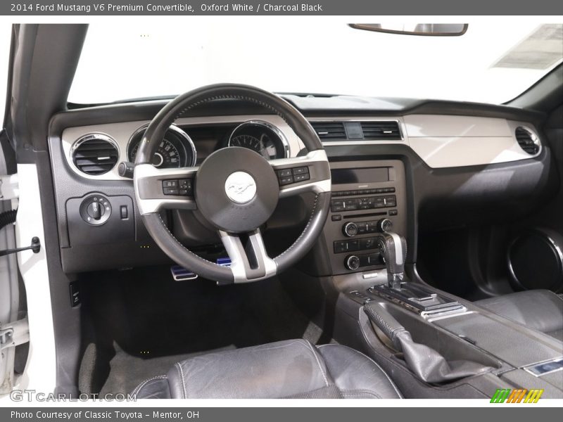 Oxford White / Charcoal Black 2014 Ford Mustang V6 Premium Convertible