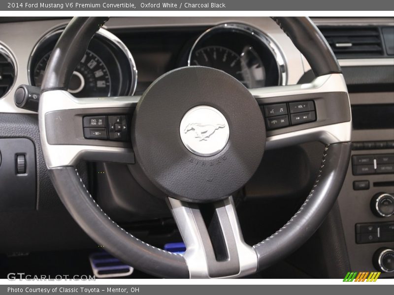 Oxford White / Charcoal Black 2014 Ford Mustang V6 Premium Convertible