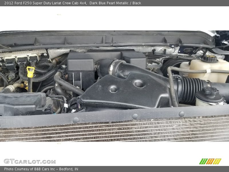 Dark Blue Pearl Metallic / Black 2012 Ford F250 Super Duty Lariat Crew Cab 4x4