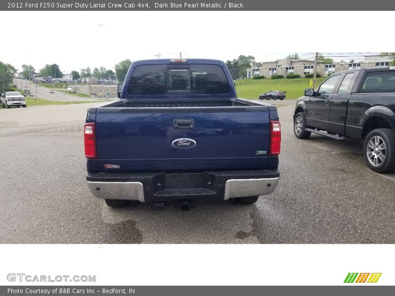 Dark Blue Pearl Metallic / Black 2012 Ford F250 Super Duty Lariat Crew Cab 4x4
