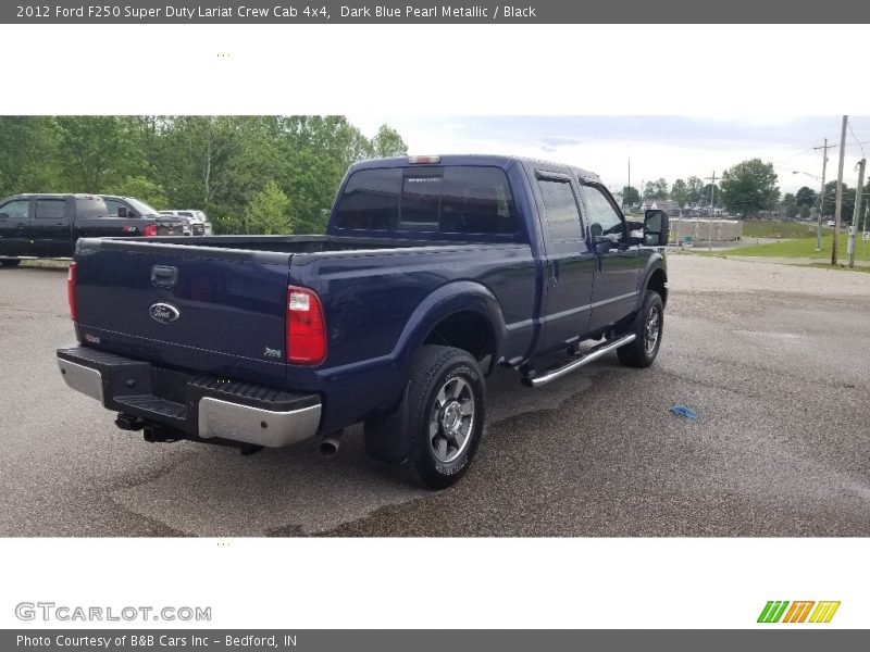 Dark Blue Pearl Metallic / Black 2012 Ford F250 Super Duty Lariat Crew Cab 4x4