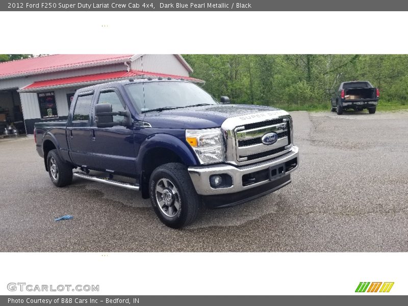 Dark Blue Pearl Metallic / Black 2012 Ford F250 Super Duty Lariat Crew Cab 4x4