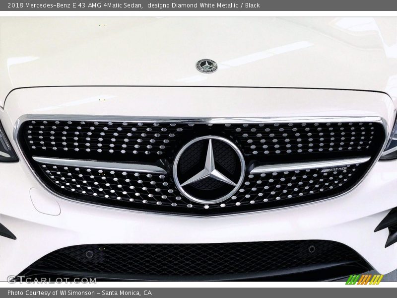 designo Diamond White Metallic / Black 2018 Mercedes-Benz E 43 AMG 4Matic Sedan