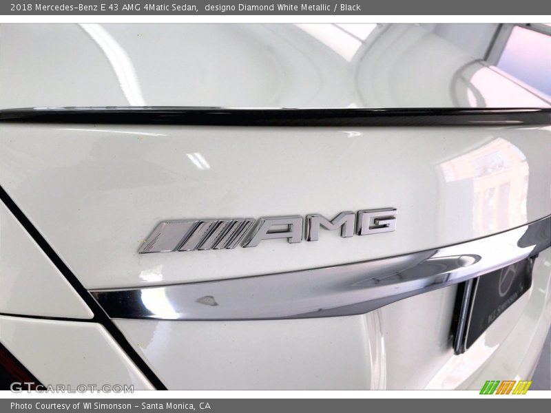 designo Diamond White Metallic / Black 2018 Mercedes-Benz E 43 AMG 4Matic Sedan