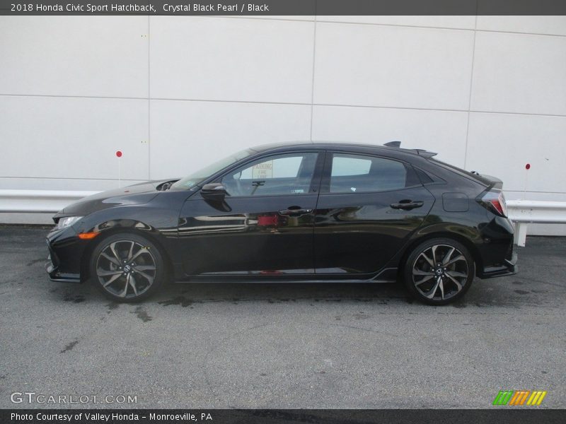 Crystal Black Pearl / Black 2018 Honda Civic Sport Hatchback