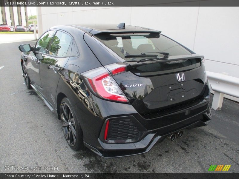 Crystal Black Pearl / Black 2018 Honda Civic Sport Hatchback