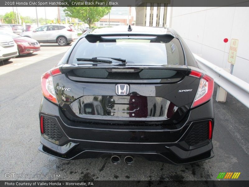Crystal Black Pearl / Black 2018 Honda Civic Sport Hatchback