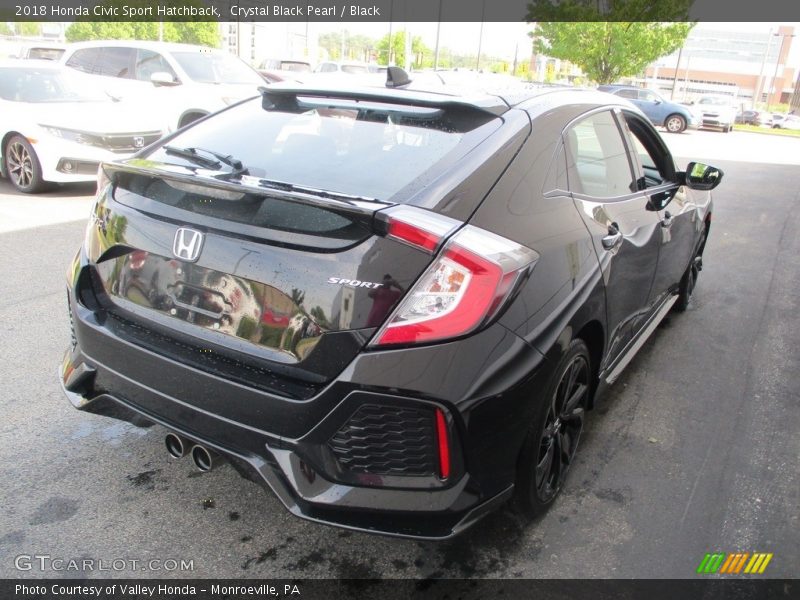 Crystal Black Pearl / Black 2018 Honda Civic Sport Hatchback