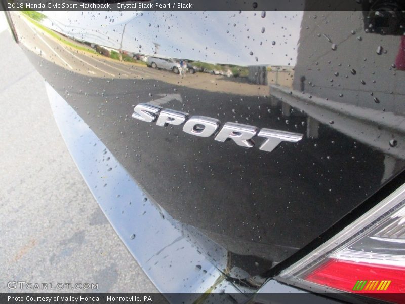 Crystal Black Pearl / Black 2018 Honda Civic Sport Hatchback