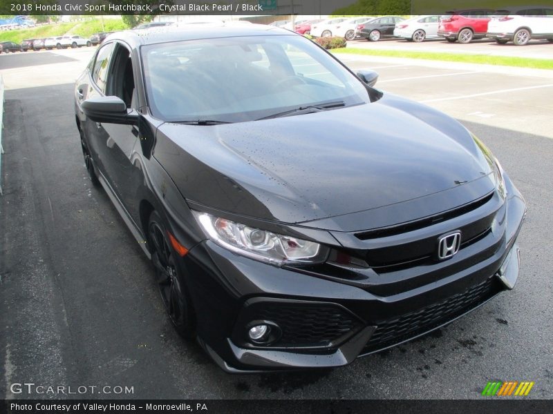 Crystal Black Pearl / Black 2018 Honda Civic Sport Hatchback