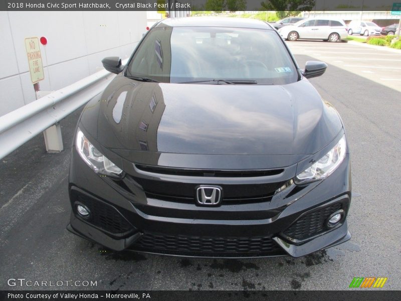 Crystal Black Pearl / Black 2018 Honda Civic Sport Hatchback