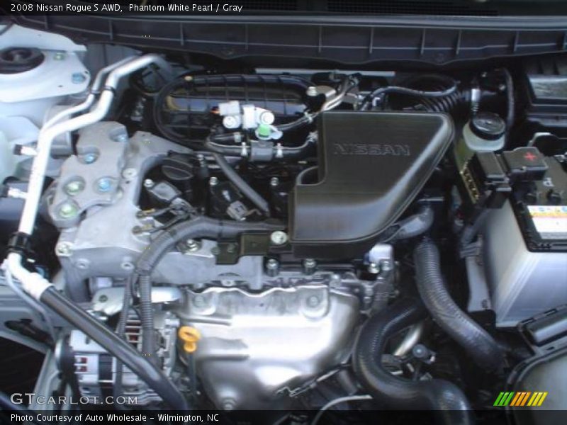 Phantom White Pearl / Gray 2008 Nissan Rogue S AWD