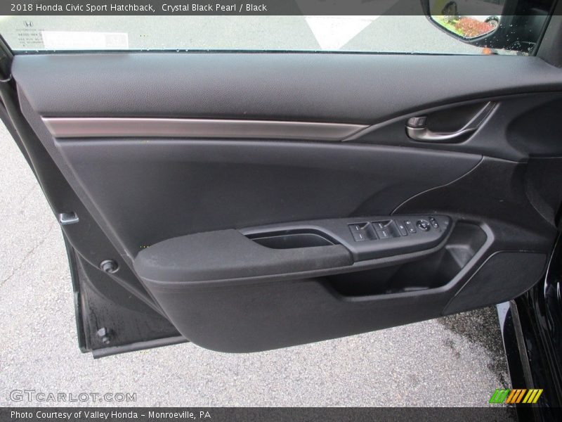 Crystal Black Pearl / Black 2018 Honda Civic Sport Hatchback