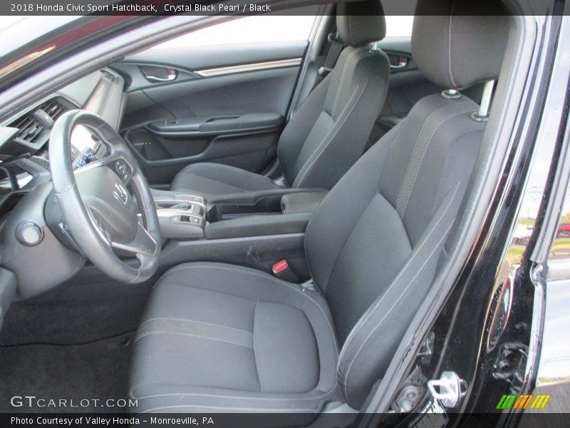 Crystal Black Pearl / Black 2018 Honda Civic Sport Hatchback