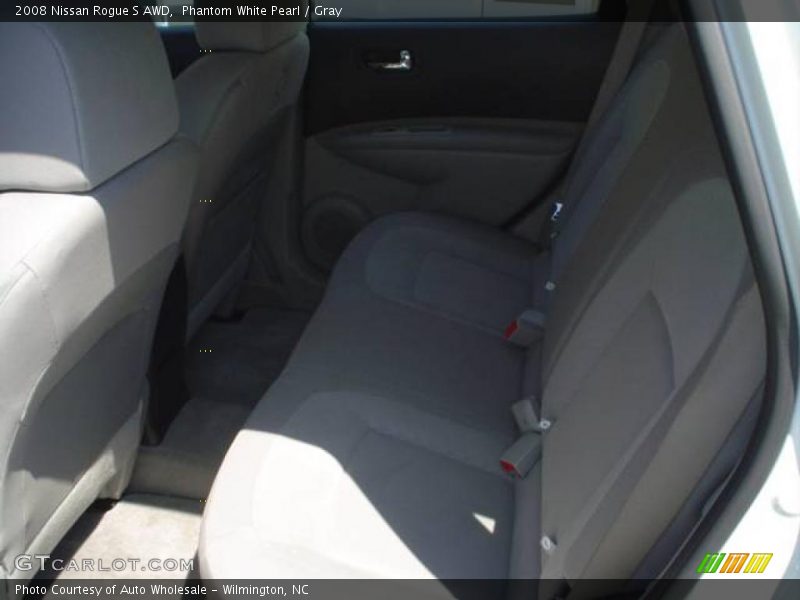 Phantom White Pearl / Gray 2008 Nissan Rogue S AWD