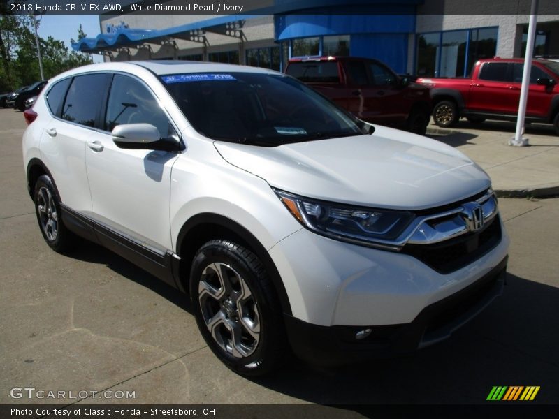 White Diamond Pearl / Ivory 2018 Honda CR-V EX AWD